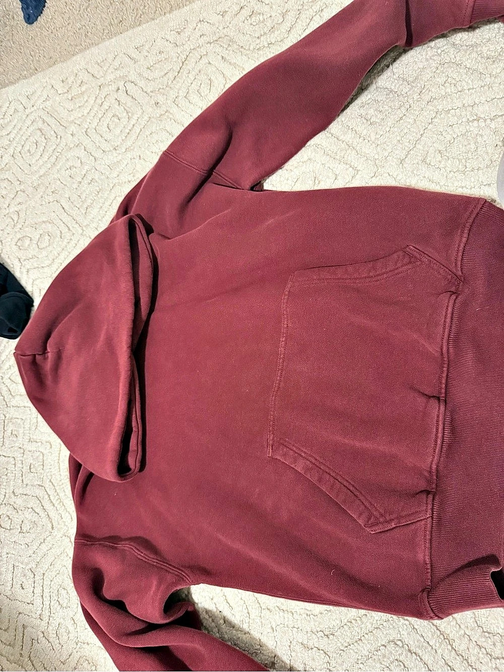 Abercrombie & Fitch Essential Popover Hoodie Red XS